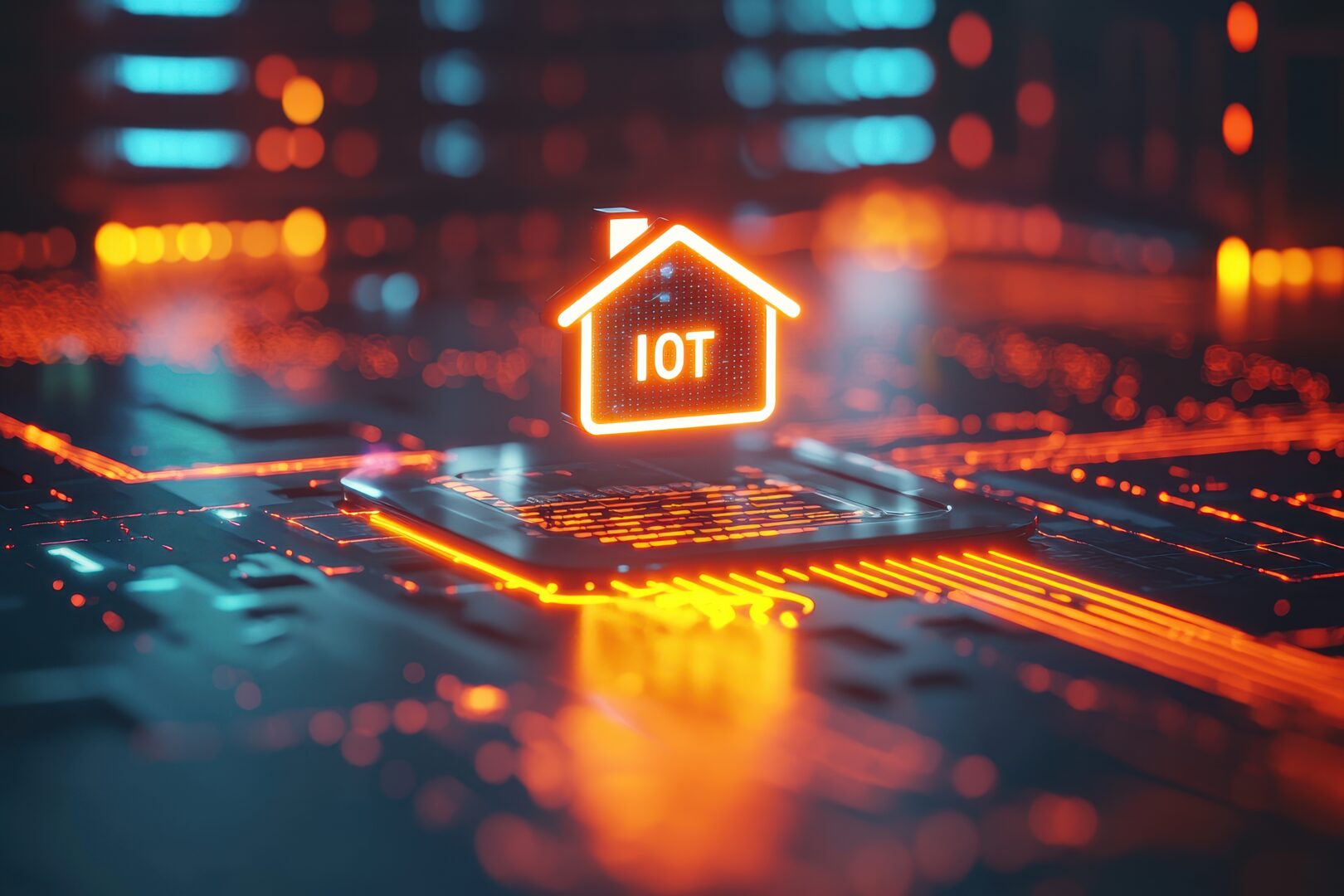 glowing-holographic-smart-home-with-iot-displayed-prominently-set-futuristic-circuit
